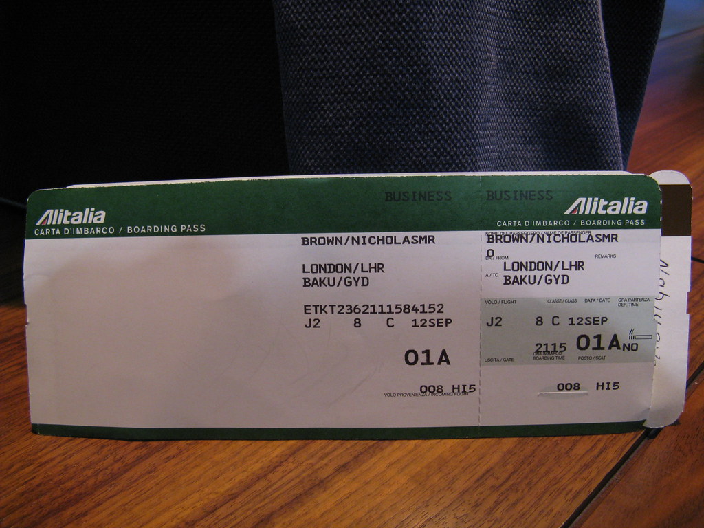 Azal Boarding Pass - My BD ticket was written across to Azal… - Flickr