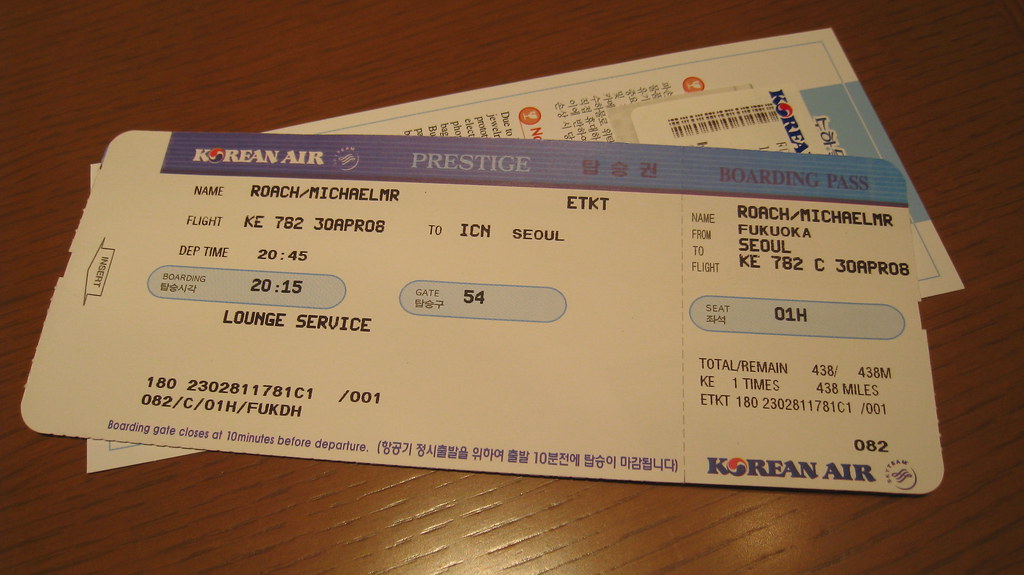 My Korean Air ticket - mroach - Flickr