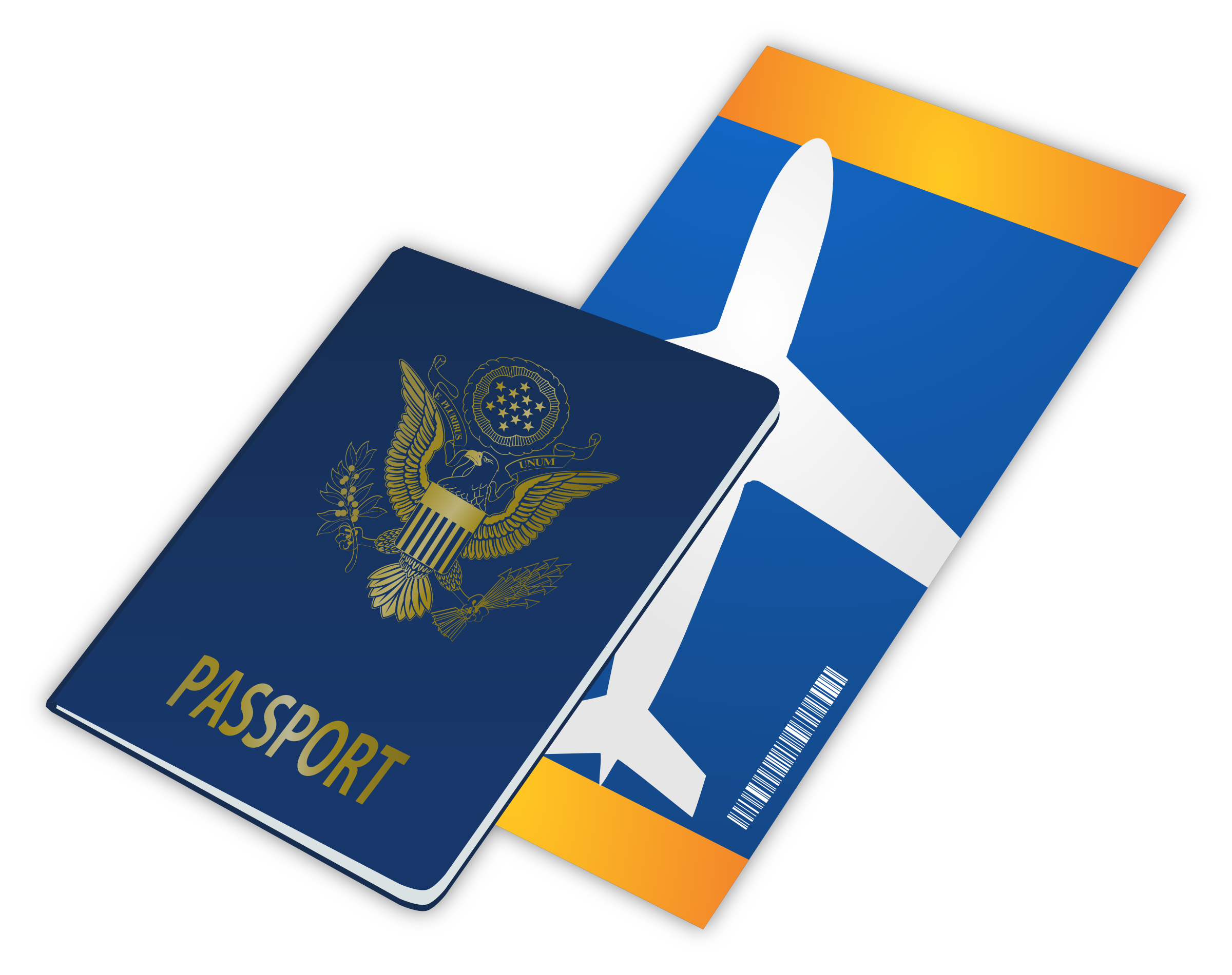 Clipart - Passport and Ticket