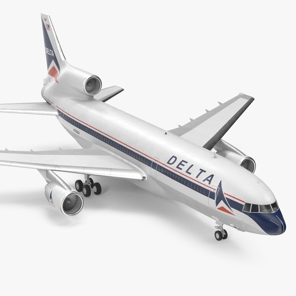3D Delta Air Lines Lockheed L1011 TriStar Rigged