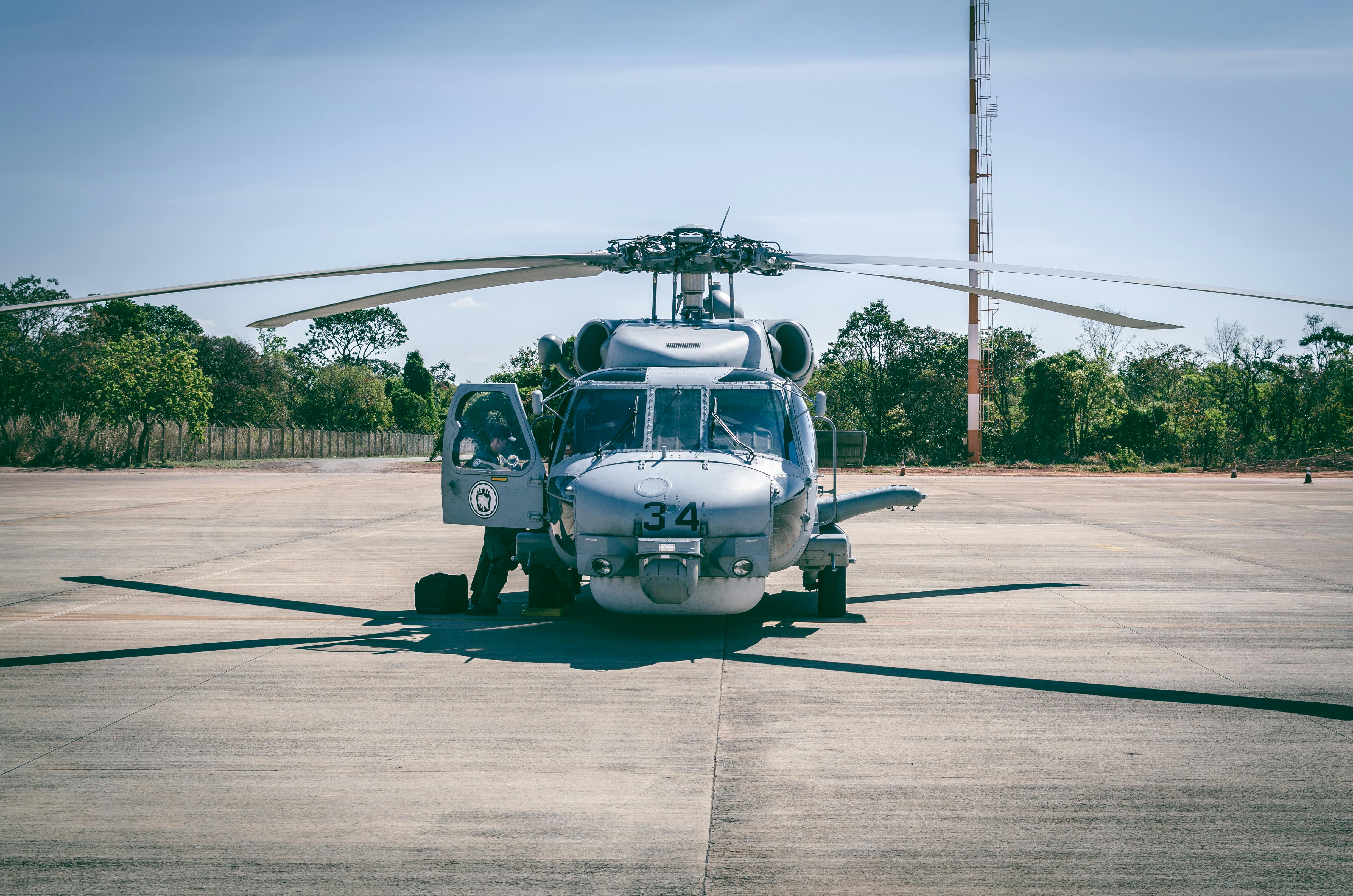 gray helicopter
