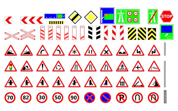 Traffic Signs Group 3D model