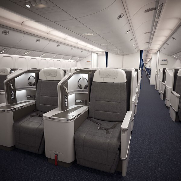3D cockpit cabin boeing 777-300er