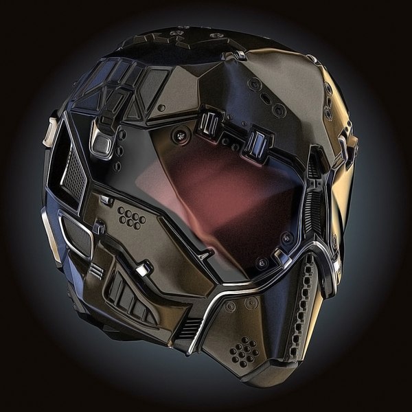 3D sci-fi helmet hd chemical model