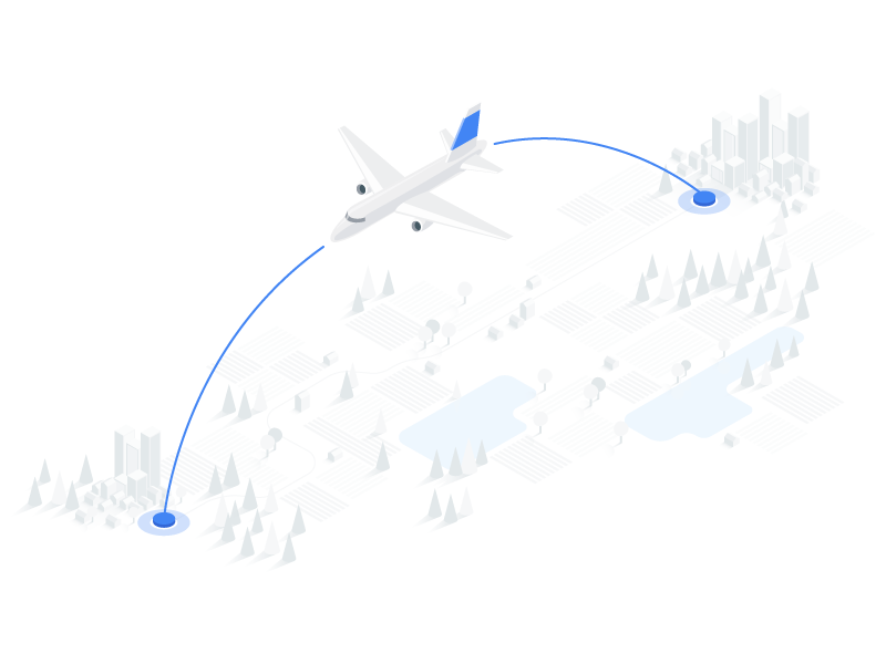 Google flights, one-way flight airplane destination drawing flight google google flights illustration isometric illustration material illustration travel white on white