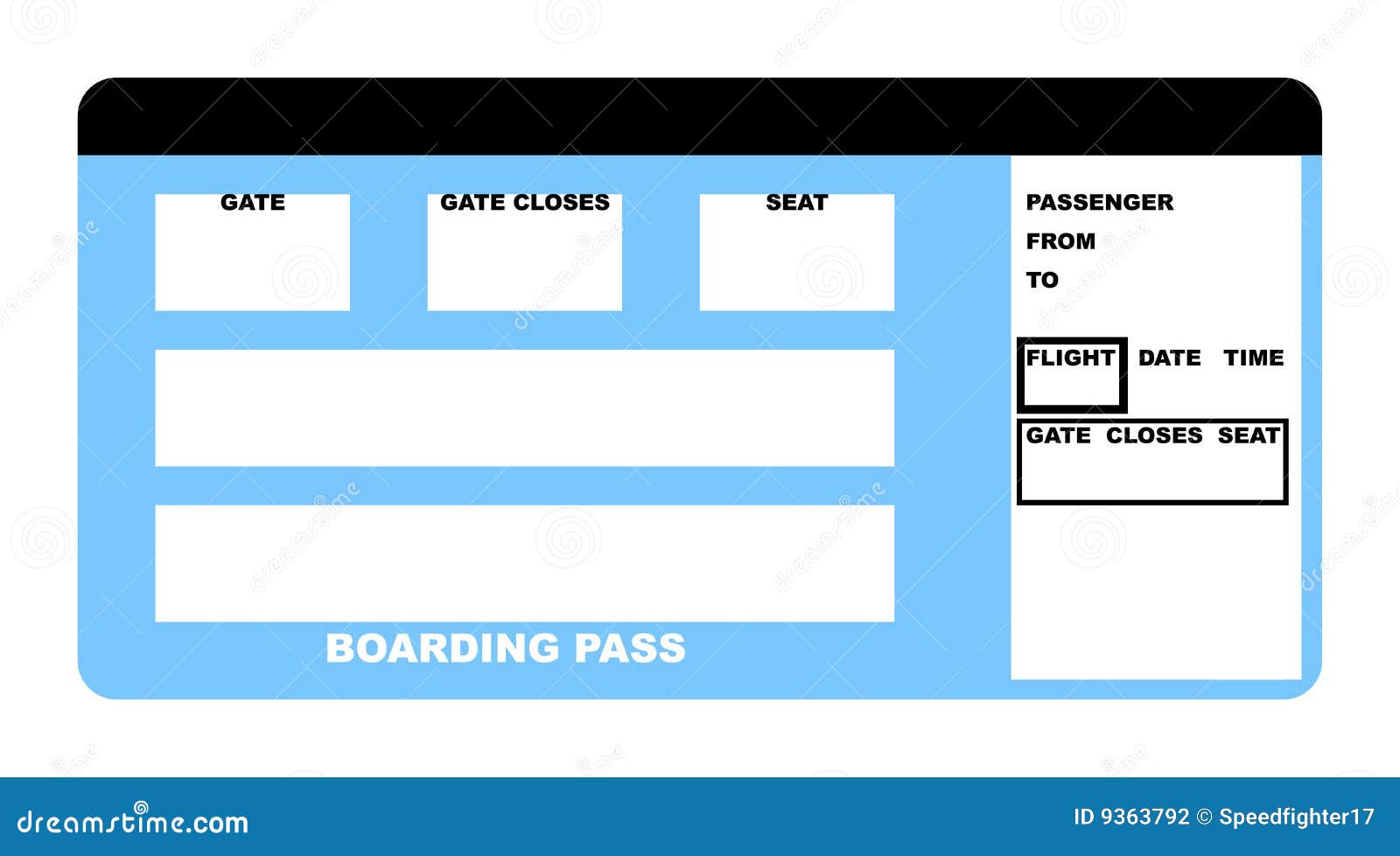 Airline Ticket Stock Photography - Image: 9363792